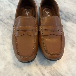 Florsheim Kids Tan Leather Slip-On Loafers